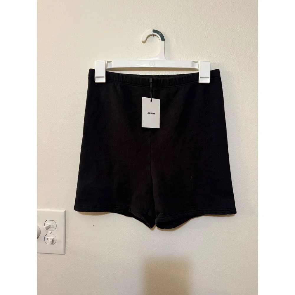 Joah Brown Fitted Sweatshorts Black Size M/L NWT $98 MSRP